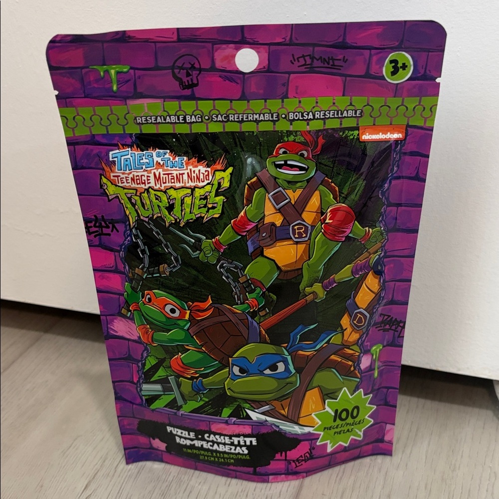 Teenage mutant ninja turtles puzzle set 100 pieces ages 3 and up